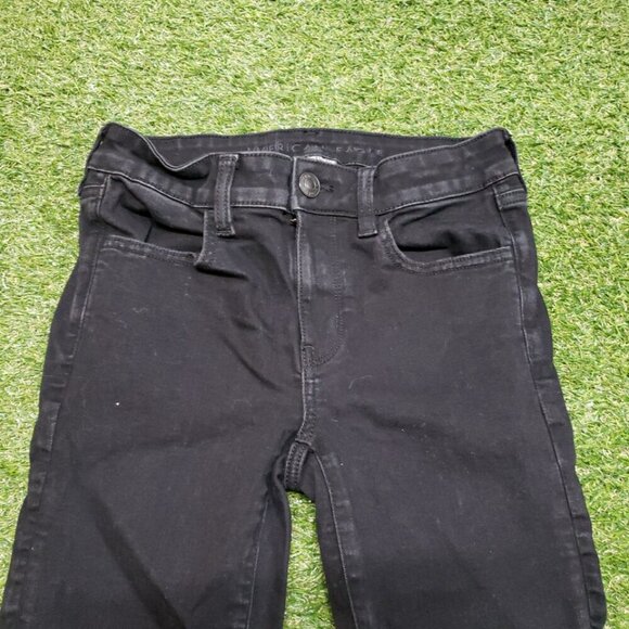 American Eagle Jegging Next Level Stretch Womens Size 4 Black 4756 - Picture 3 of 10